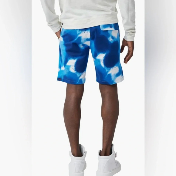 Good Man Brand Flex Pro Jersey Shorts in Sky Spray Paint - Picture 2 of 7